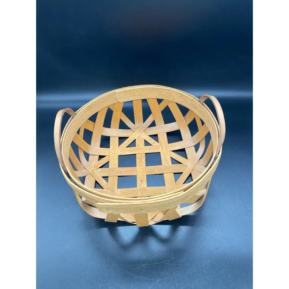 Henn Open Weave Basket with Handles 9.5”